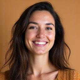 A smiling parent, Sarah J.